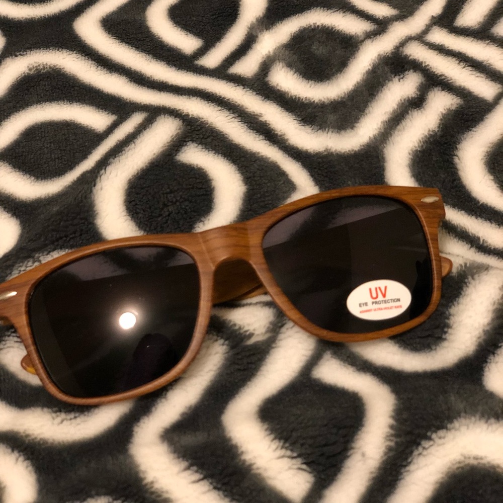 LL Bean sunglasses wood print